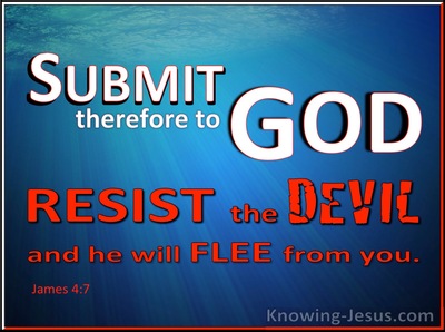 James 4:7 Submit To God And Resist The Devil (blue)